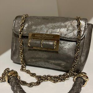 Ivanka Trump Evening Wedding Bag Bronze Metallic Gold Bracelet Chain Strap